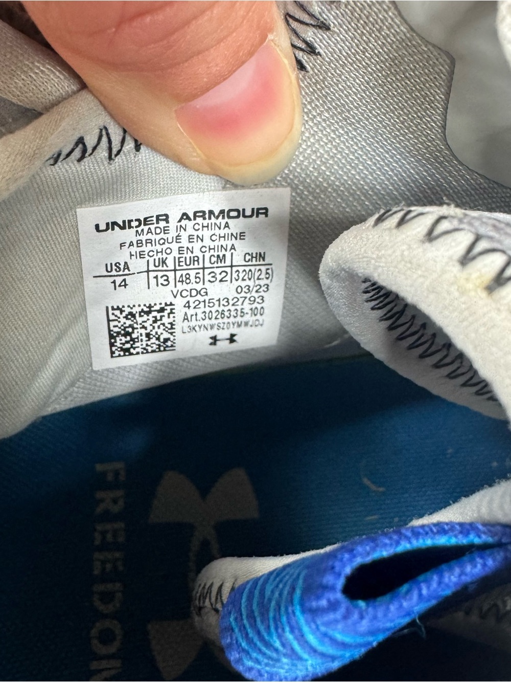 Under Armour Spotlight Clone MC LE USA Patriotic Camo Football Cleats Sz 14 - Picture 8 of 9